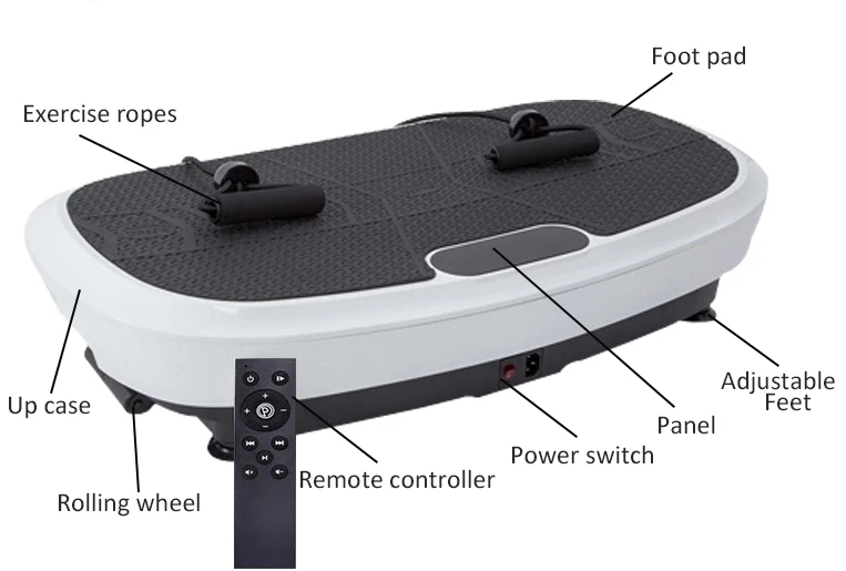 4D Vibration Plate Exercise Machine Triple Motor Whole Body Workout Fitness 3D/4D Vibration Platform Whole Body