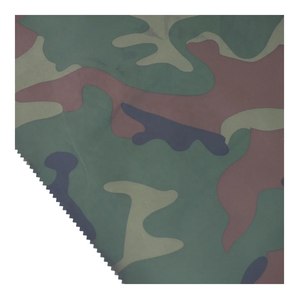 210T Poly Taffeta With Printed Windproof Waterproof Greta Tree Print Camouflage Fabric For Workwear