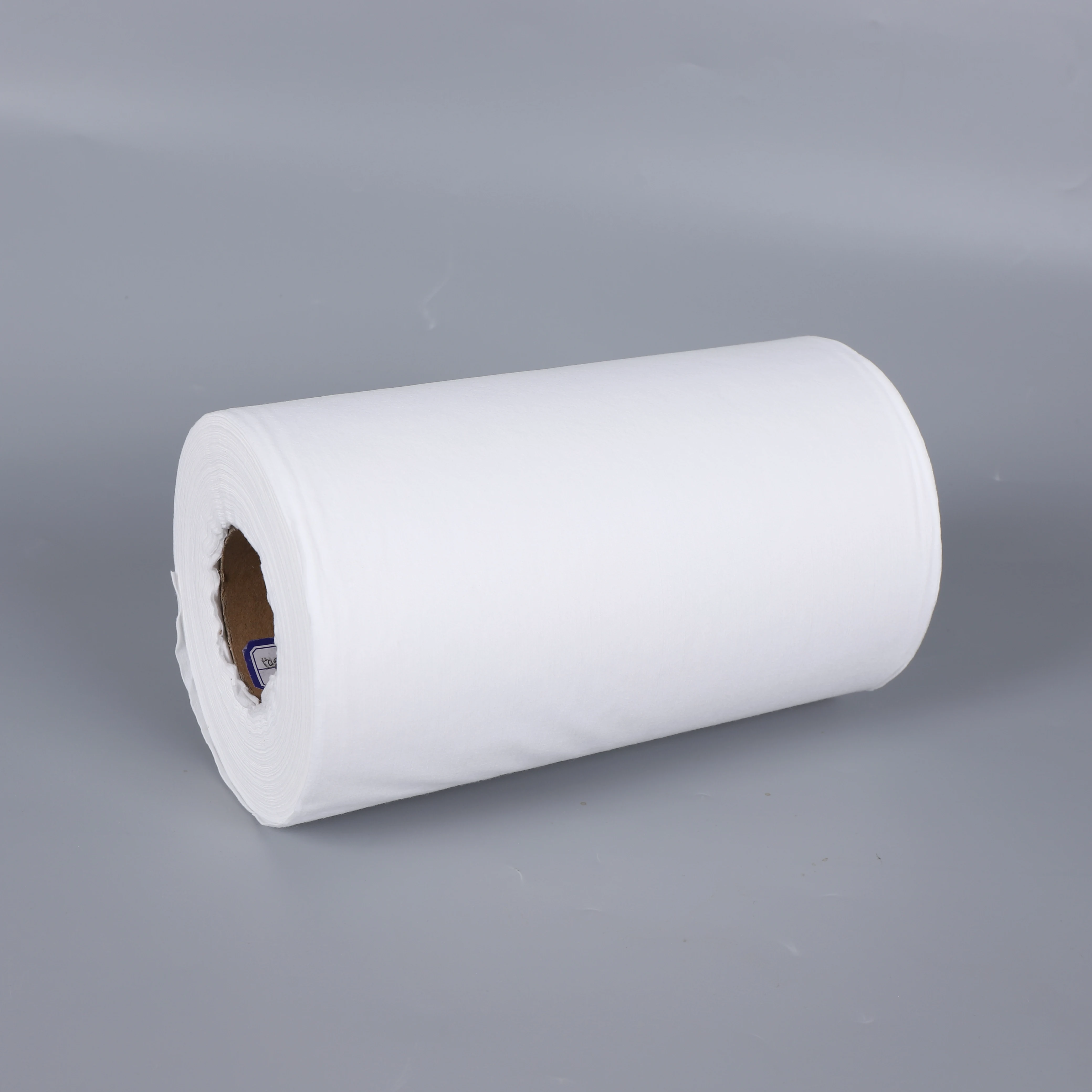Cellulose and Polyester 50 Wood Pulp + 50 Pet Spunlace Non-Woven Fabric for Industrial/Cleaning Wipe