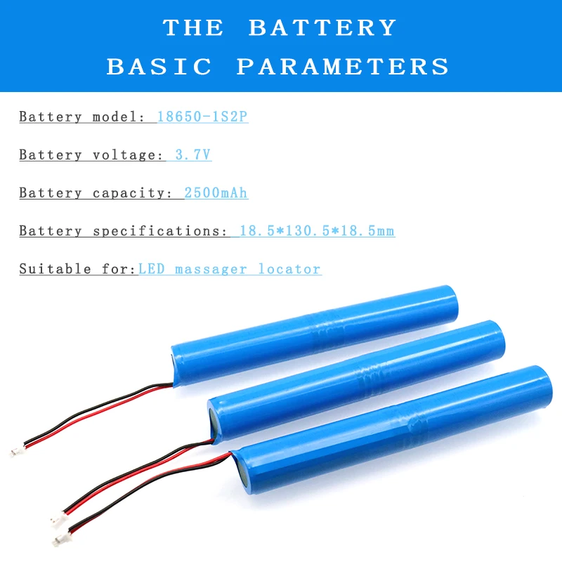 Lithium ion Battery Pack 18650 1S2P 3.7V 5200mAh Rechargeable Li-ion OEM Batteries by China Man