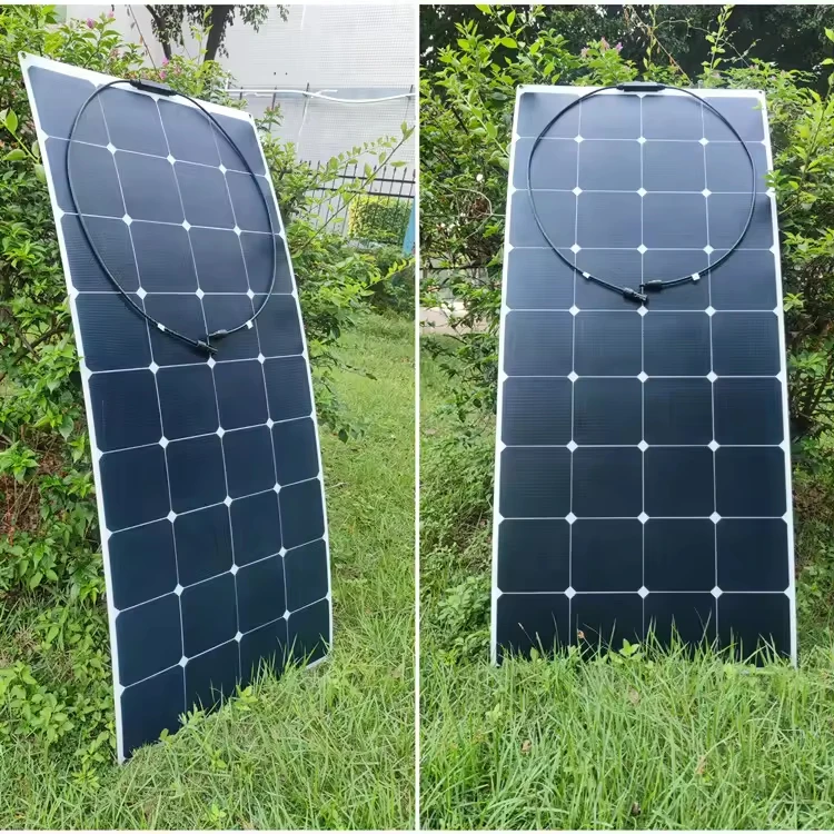 Glory Solar OEM Sunpower 100W 18V Flexible Solar Panel For Rv Boat Cabin Tent Or Any Irregular Surface Roof System