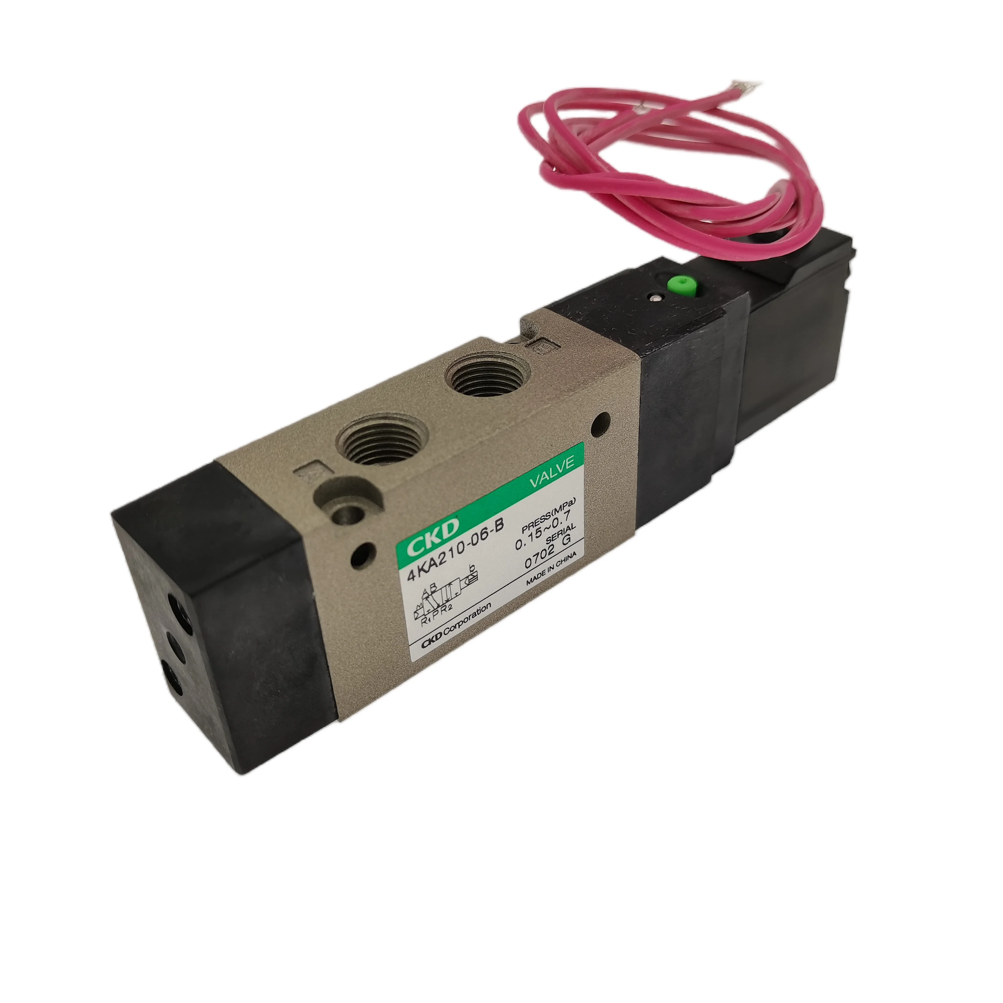 CKD Corp 4KA210-06-B-DC24V 24VDC, 1 Position, Single, Solenoid Valve AC220V