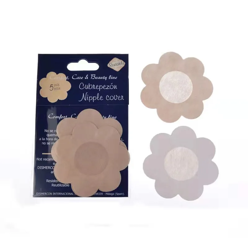 Sexy Women Beige Nude Tan Brown Black Invisible Disposable Nipple Cover pasties custom nipple pasties with zip bag