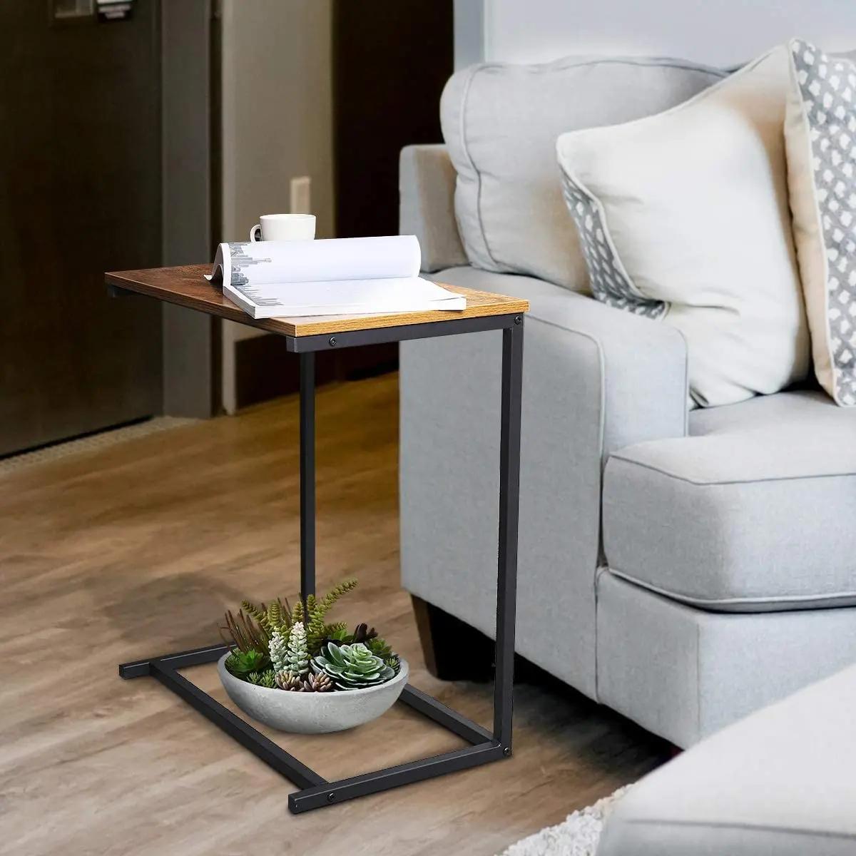  Home furniture side console tables modern metal rustic antique wood unique bedside sofa table for living room high