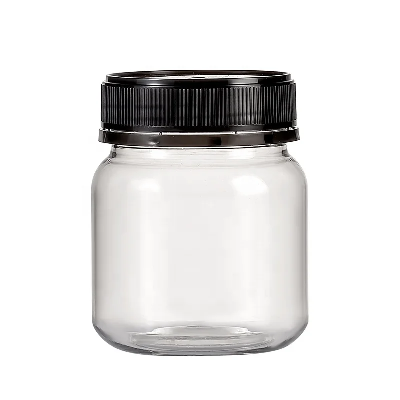 wholesale 265ml 640ml empty pet honey bottle plastic mayonnaise jam peanut butter packaging jars