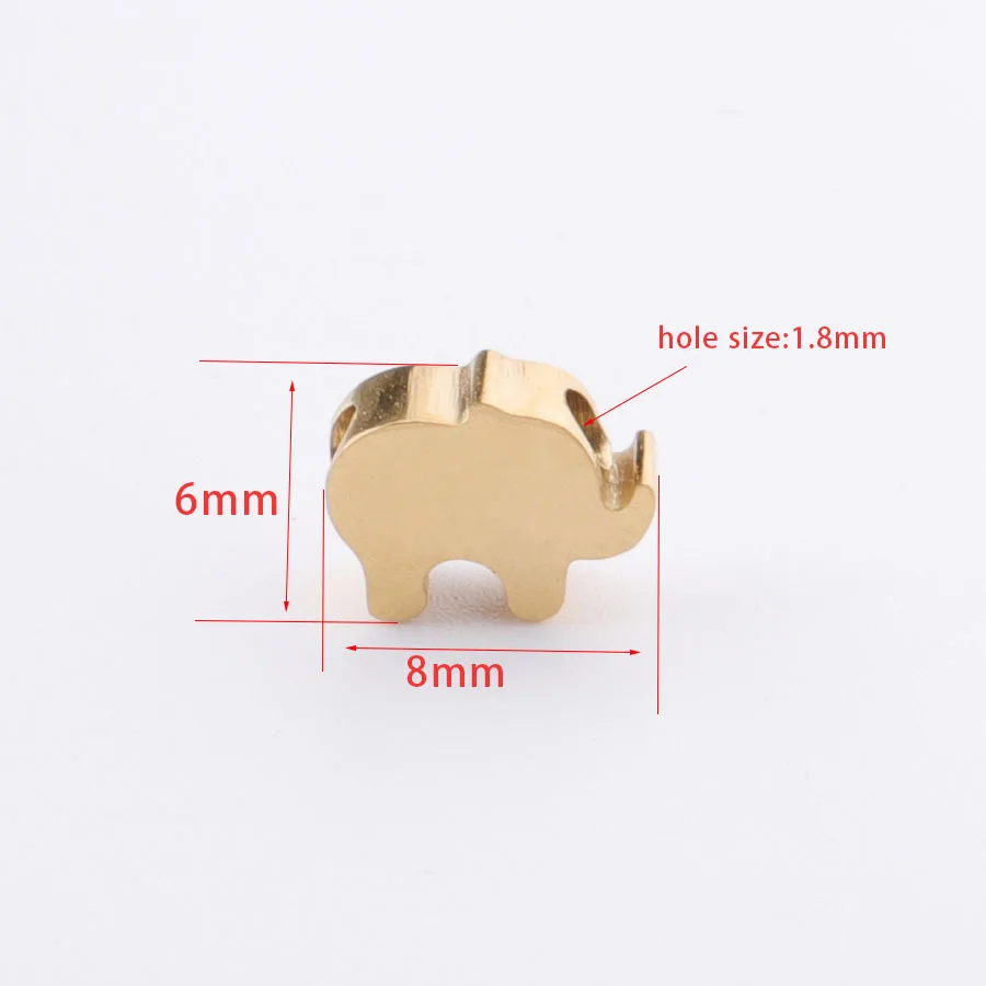 Rose Gold Laser-Capable Engraved  DIY Jewelry Pendant Making Accessories Blank Stainless Steel Animal Elephant Shape Charm Beads