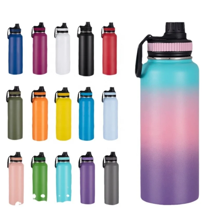 32oz custom logo gym vacuum double wall reusable insulated stainless steel water bottle