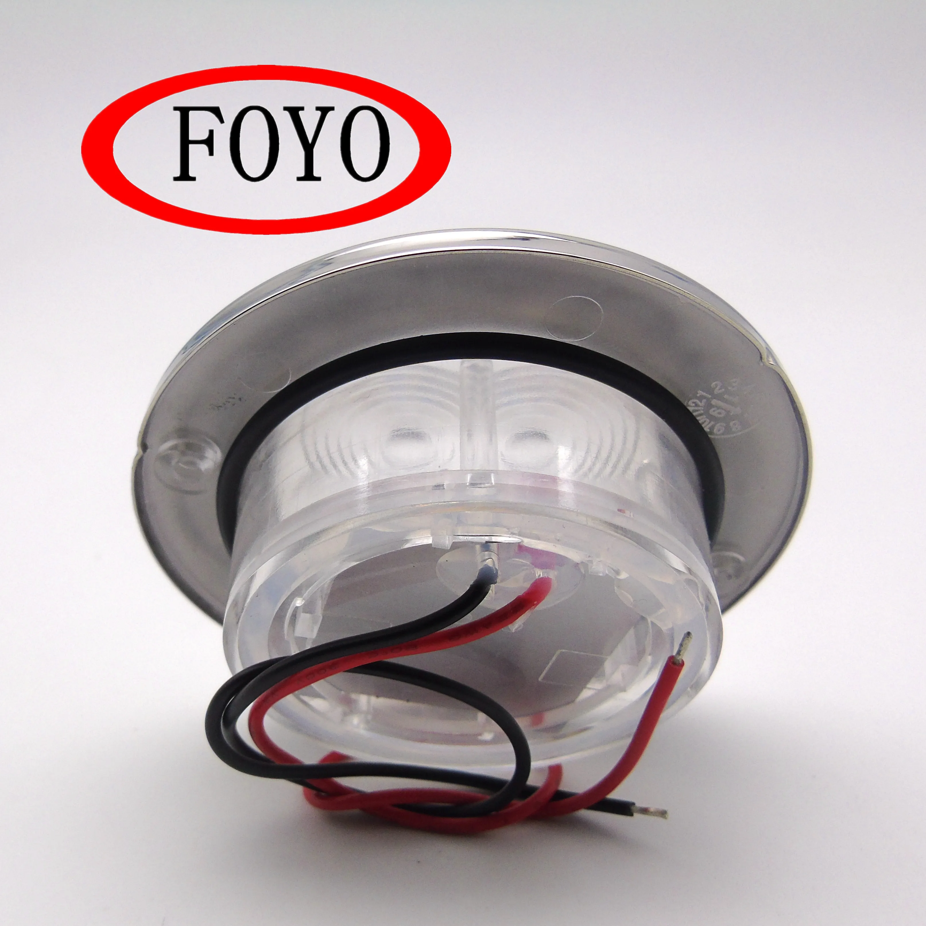 China Foyo hot sale  12V Marine Boat LED Ceiling Dome Light Car Interior Lamp for 12V Marine Boat RV Motorhome Accessories