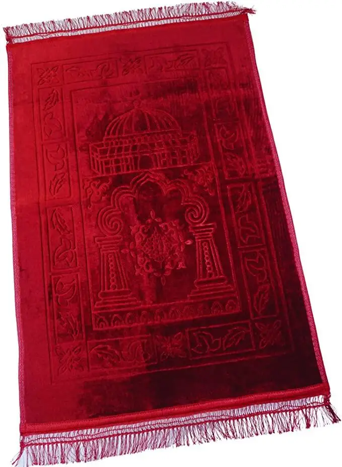 Customized Turkish Pakistan Islam Worship Carpet Muslim Mosque Masjid Embroidered Prayer Mat