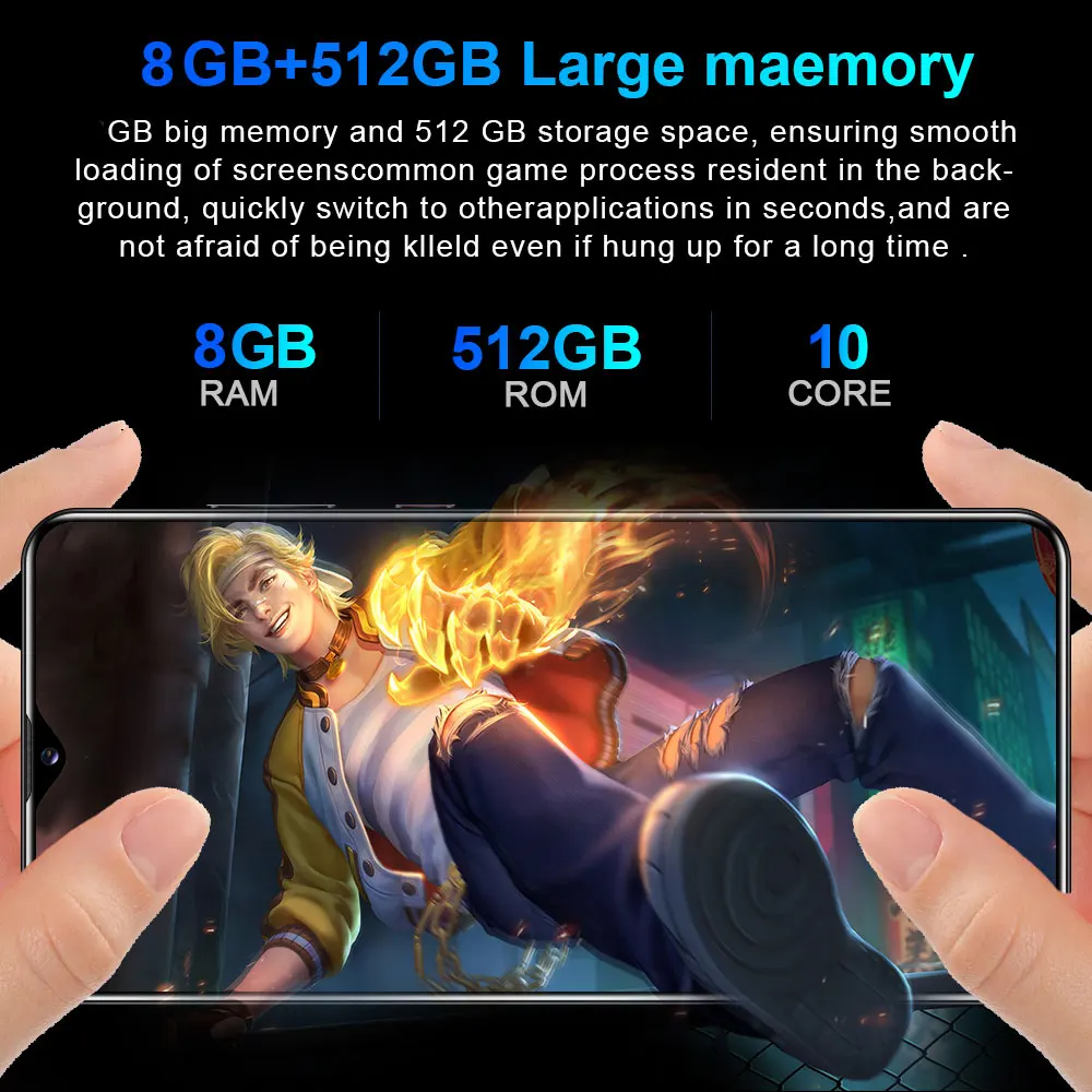 S20U 6 5 дюймов мобильные телефоны 8GB ROM + 1 Гб оперативной памяти сотовый 4G аппарат не привязан к оператору сотовой связи Android Face ID
