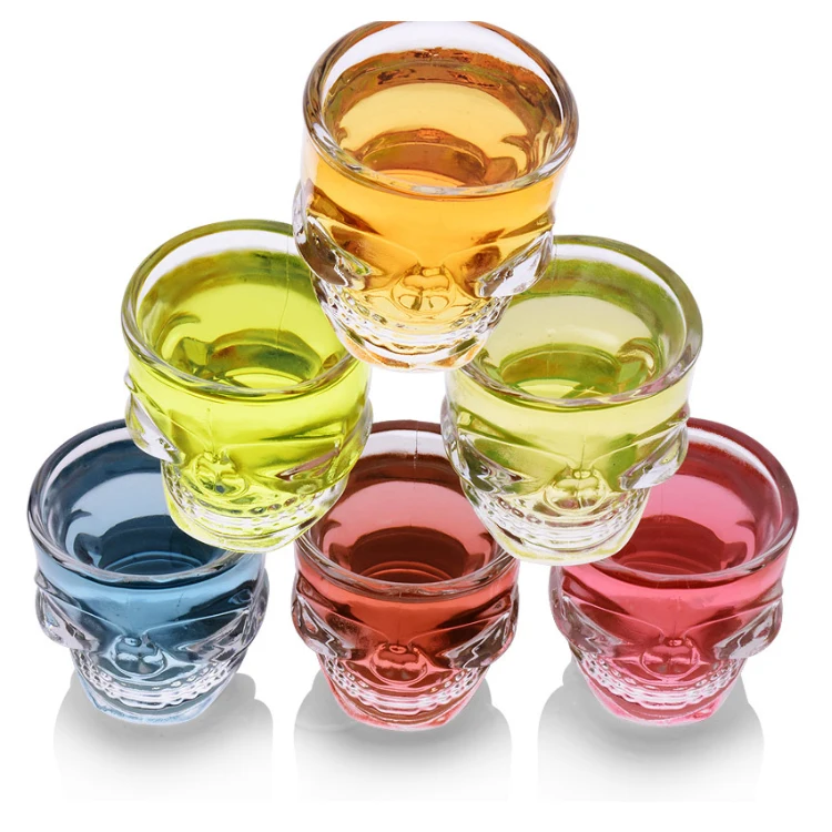 Custom Cheap Glass coloured  shot glasses