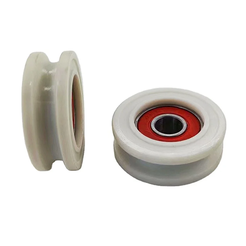 608 Mini Plastic U Belt Wheel Bearing Pulley  with High Performance Ball Bearing for Refrigerator Wheels 8*24*11.5mm