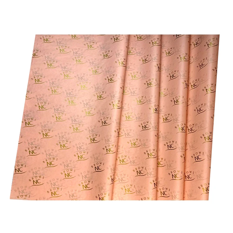 Custom Designed Cream Nude Pink Peach Wrapping Tissue Paper With Logo Wrapping Paper Sheets For Clothes Gift Packaging