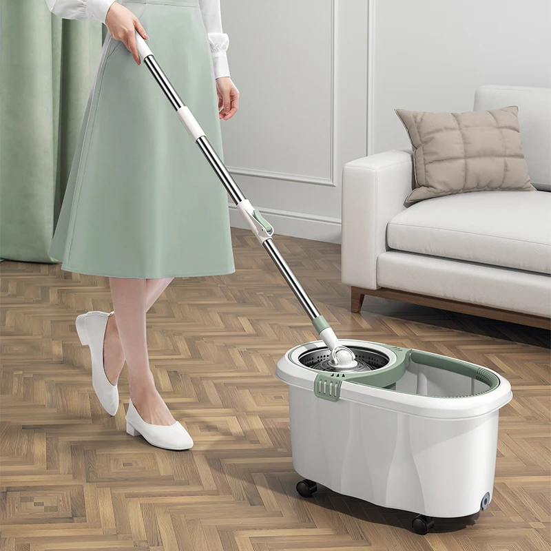 High Quality 360 Magic Mop Microfiber Rotating Cleaning Dry Wet Spin Flat Mop Bucket with wringer