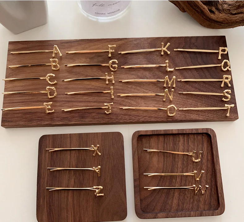  Лидер продаж модная универсальная заколка для волос с 26 английскими буквами женские аксессуары
