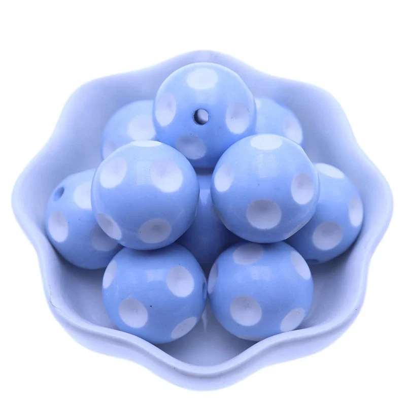 Supplier From China Wholesale 20MM Colors Mixed Large Round Bubblegum Chunky Plastic Beads For Kids Christmas Jewelry