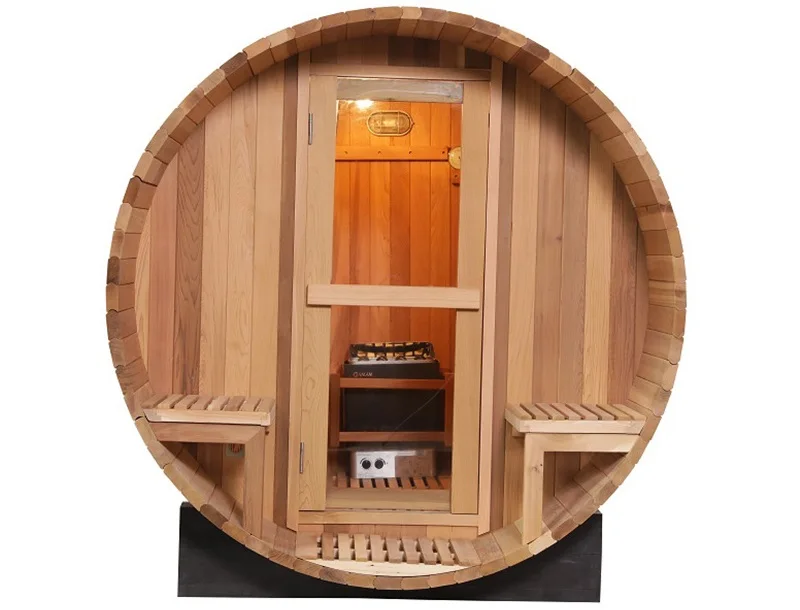 North America hot sales red cedar wood steam barrel outdoor sauna