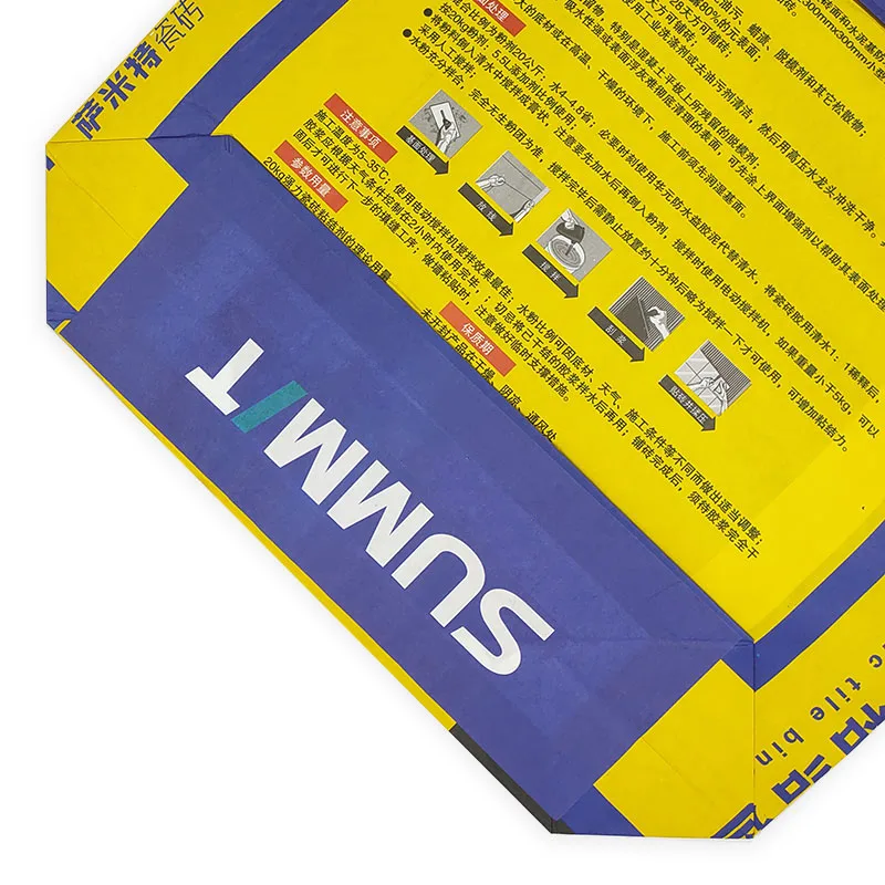 Custom heavy duty cement paper bag 3 ply kraft paper cement packing bag