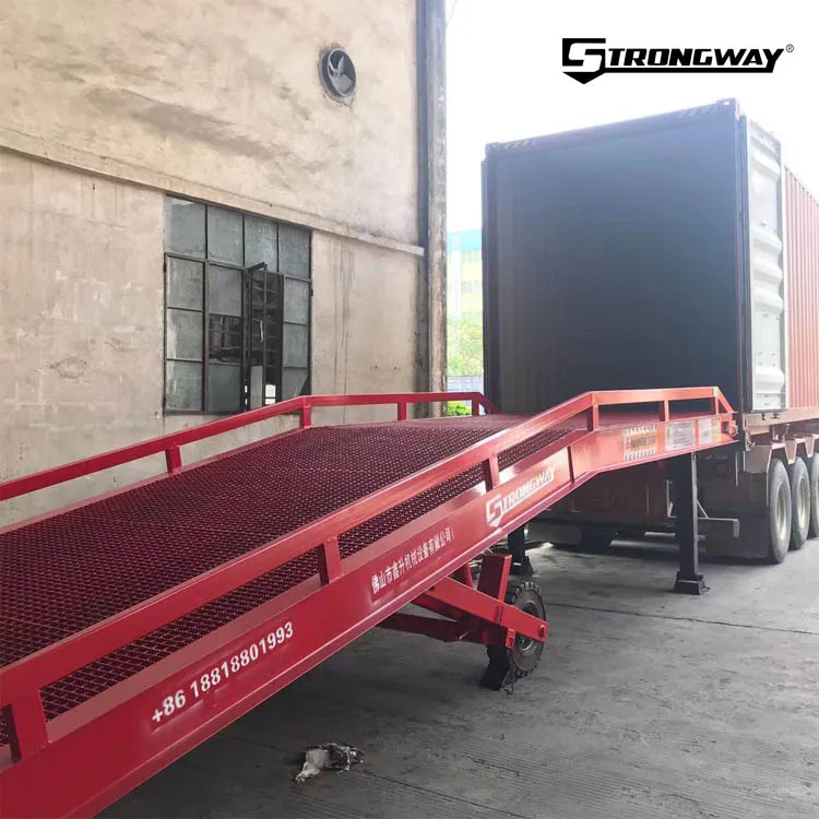 10ton heavy duty mobile hydraulic loading ramp adjustable loading ramp for van