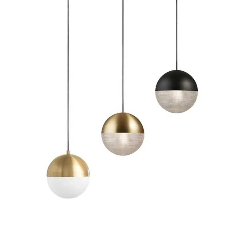 Nordic brass small chandelier ball creative restaurant shop bedside entrance bar pendant light