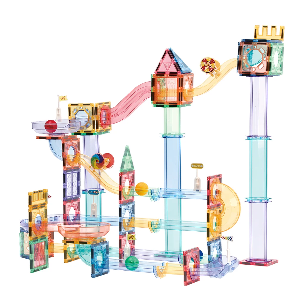 KEBO 158pcs Newest magnet toys marble runs magnetic building Toys Blocks for boys and girls gift