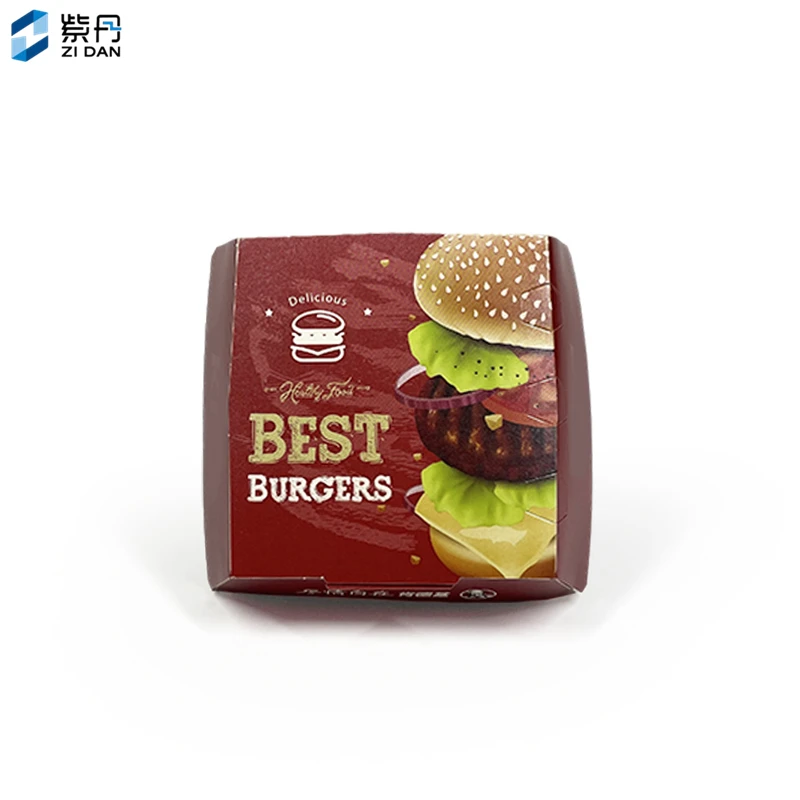 Double Coated Mcdonald Golden Fried Wholesale Catering Black Burger Box Manual