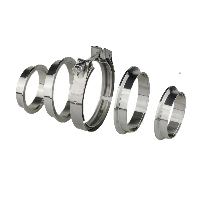 
Stainless Steel Turbo Exhaust V band Clamp With Male Female Flanges kit 