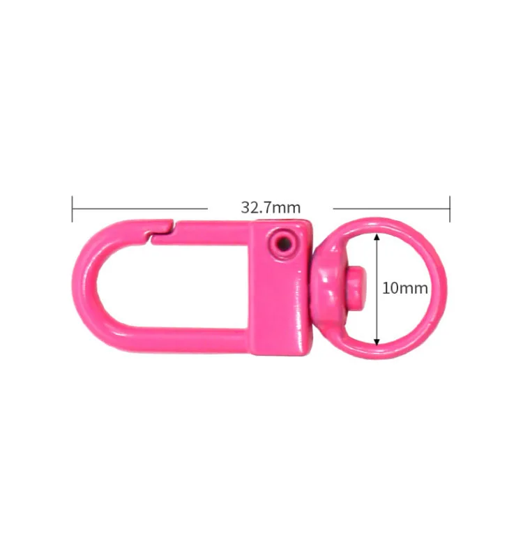 Colorful Metal Lobster Claw Clasp Swivel Lanyard Snap Hook Strap with Key Ring DIY Accessories
