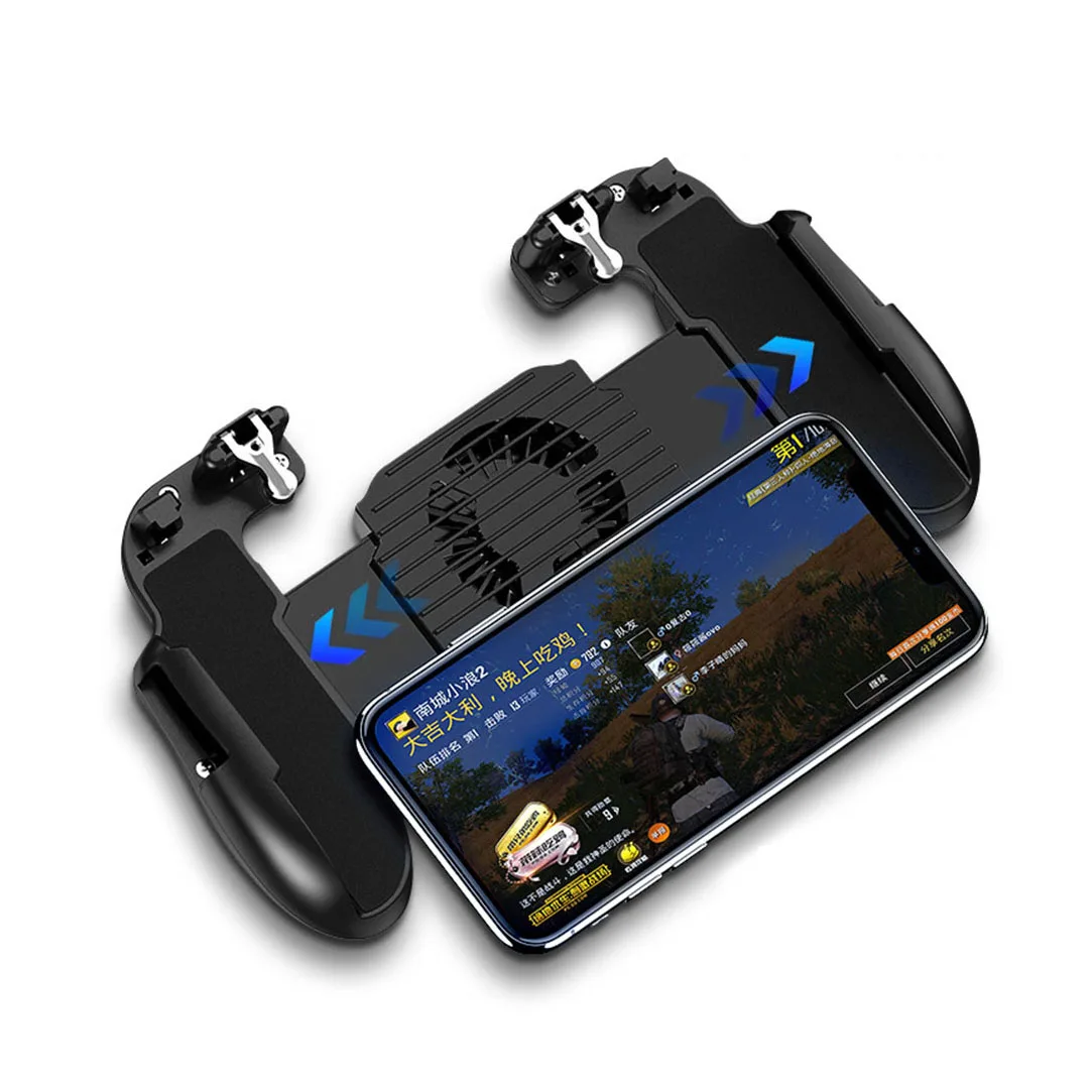 H5 Controller Mobile Gaming GamePad Cooler Cooling Fan Fire For PUBG Mobile Game Controller Gamepad Joystick Metal L1 R1 Trigger