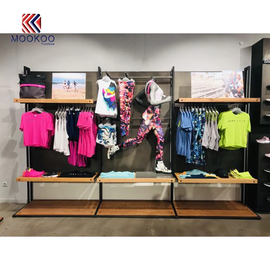 Luxury Sport Garment Store Display Furniture Cloth Display Stand Retail Store Design