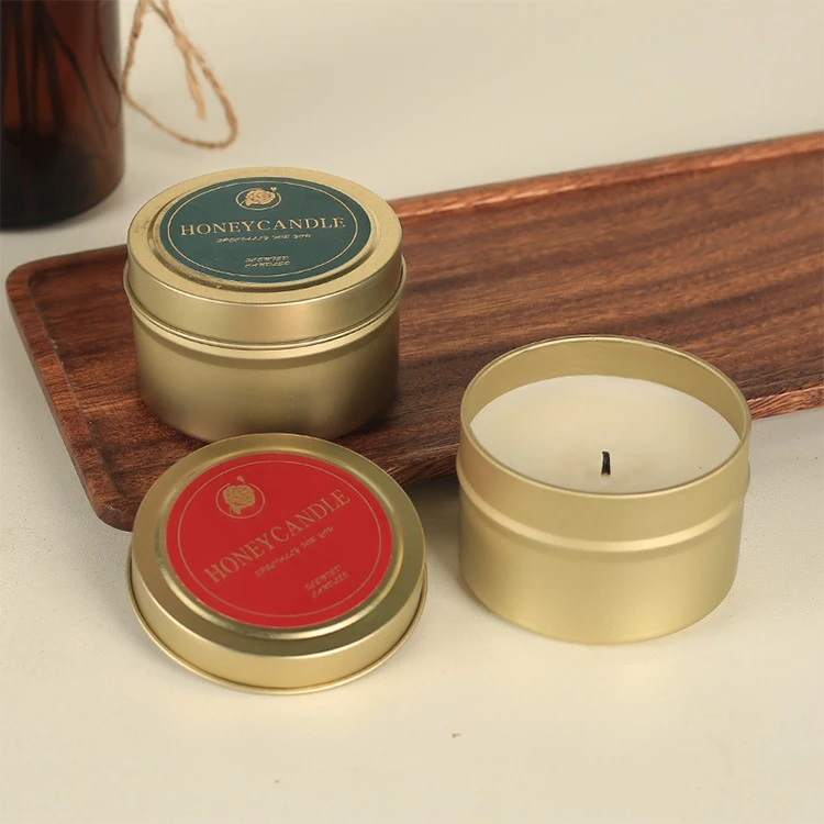 Customized Iron Jar Luxury Candles Home Fragrance Scented Soy Wax Candles with lid