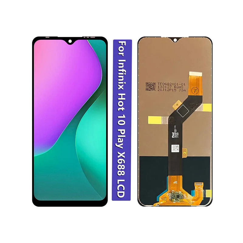 6.82 inch Original X688 For Infinix Hot 10 Play LCD Display Touch Screen Digitizer Assembly Repair Replacement Parts X688B X688
