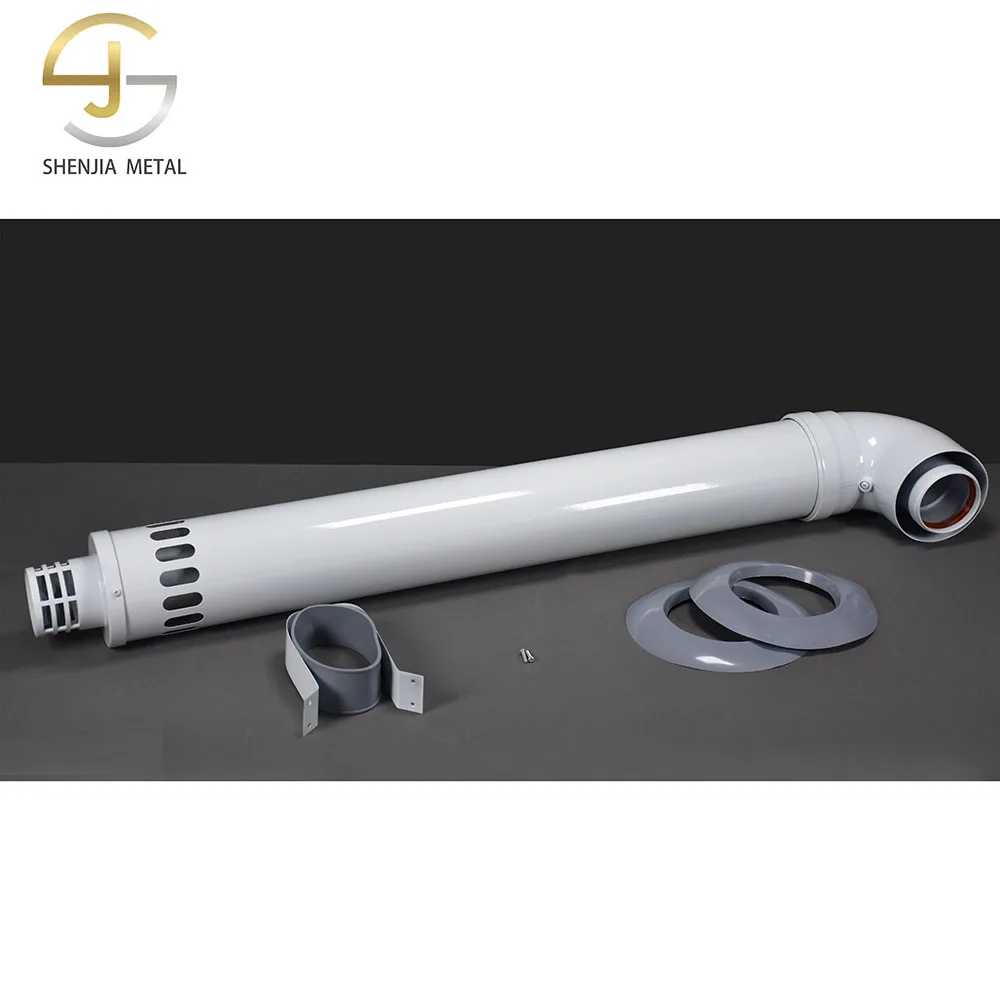 Coaxial reverse smoke pipe directly into the total length of 95cm inside and outside double aluminum material