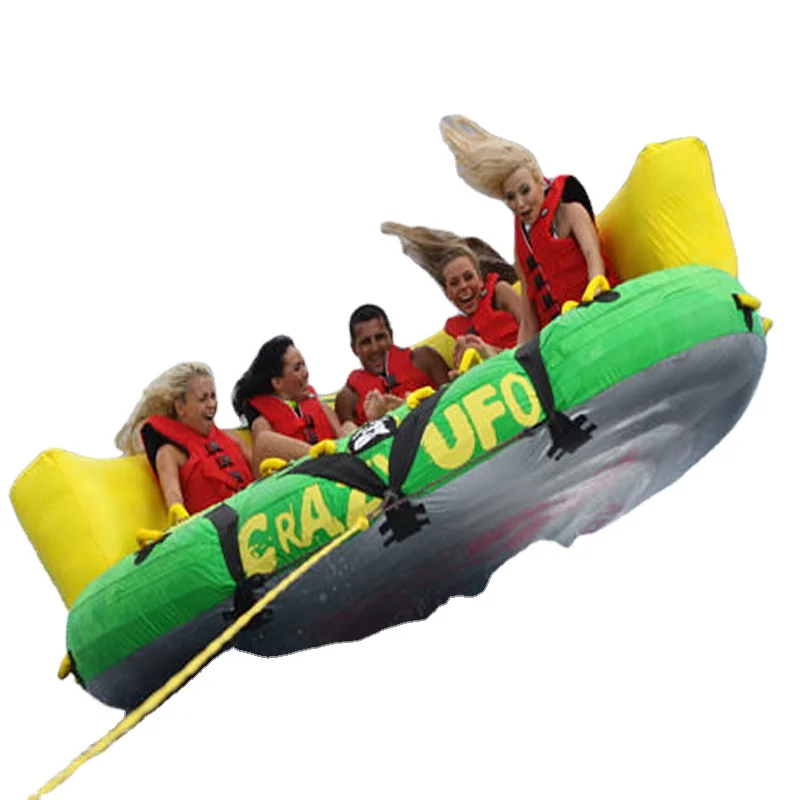 6 Riders Funning Summer Inflatable Water Toy Ski Tube Inflatable Crazy UFO Towable Tube For Water Sport Games