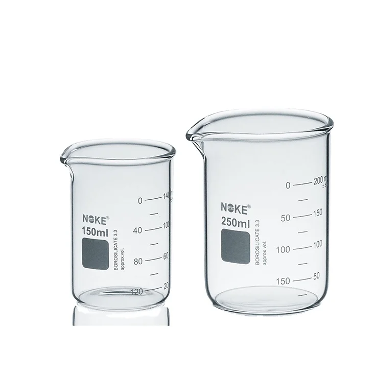 250ml boro 3.3 science lab beaker mug heat resistant glass bong beaker mug