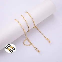 Metal With Crystals Copper Chain Sunglasses Reading Glasses Chain Rhinestones Hanging Neck Chain Neck Masked Strap  Necklace