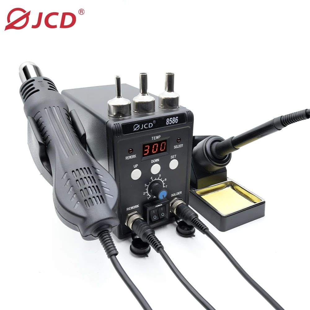 JCD 8586B6TK110V 220 В 700 Вт цифровой дисплей паяльная станция горячий воздух пистолет с SMD BGA переделочная