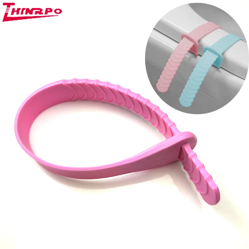 Custom Eco-friendly Silicone Toilet Seat Lift Handle Convenient Toilet Seat Lift Handle Simple Plain Toilet Lid Lifter