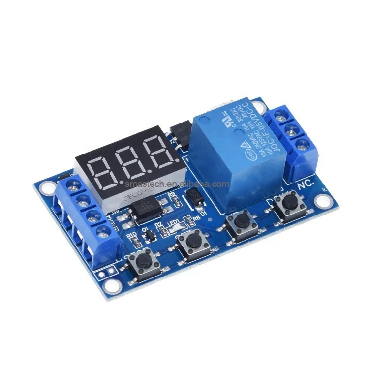 Digital LED Trig ger Delay Cycle Timer Control Switch Relay Module Mi cro USB 5V
