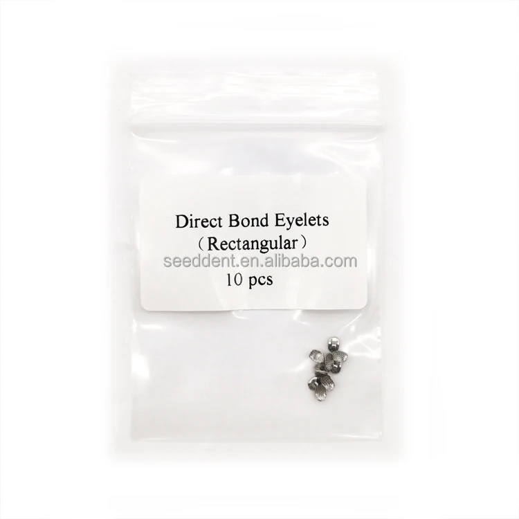 SE-O106 Direct Bond Eyelet Rectangular Lingual Buttons 10pcs/bag