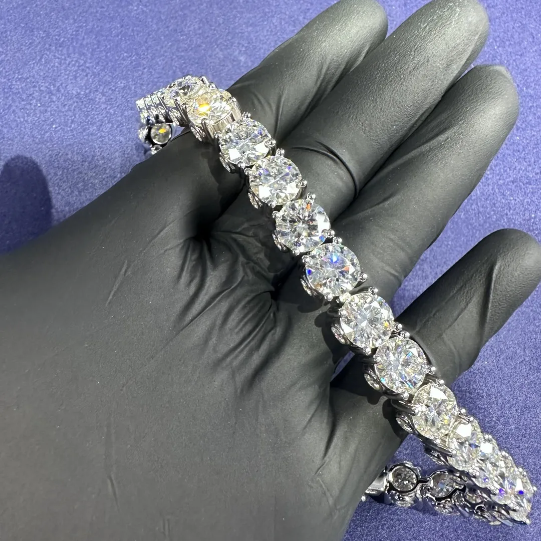 New Trend High End Hip Hop Rapper 18K Gold Plated Jewelry Custom Accept 3mm Mossanite Tennis Chain
