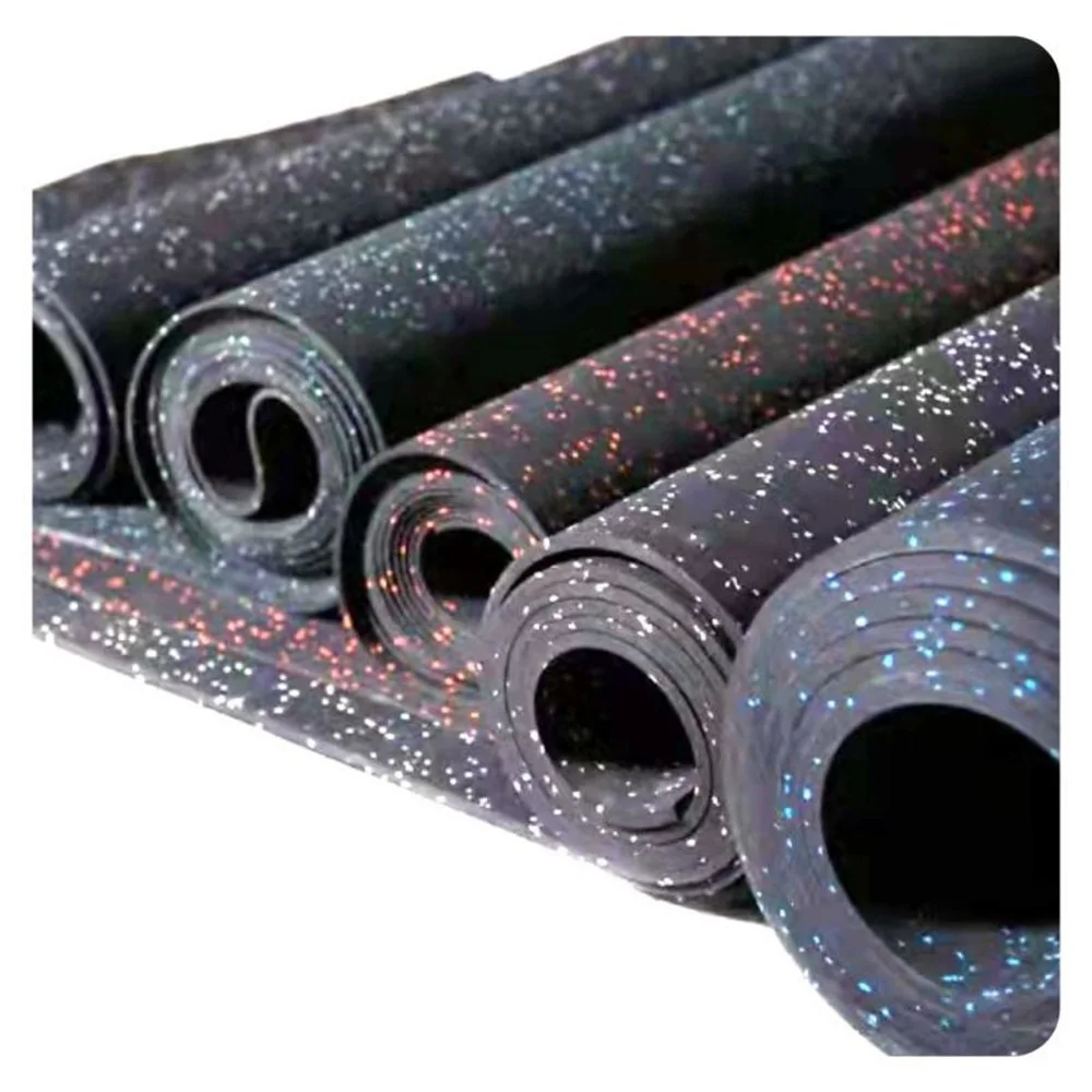 3-12mm Thick Rubber Roll Gym Flooring Dirt Resistant Fitness Gym Rubber Roll Flooring