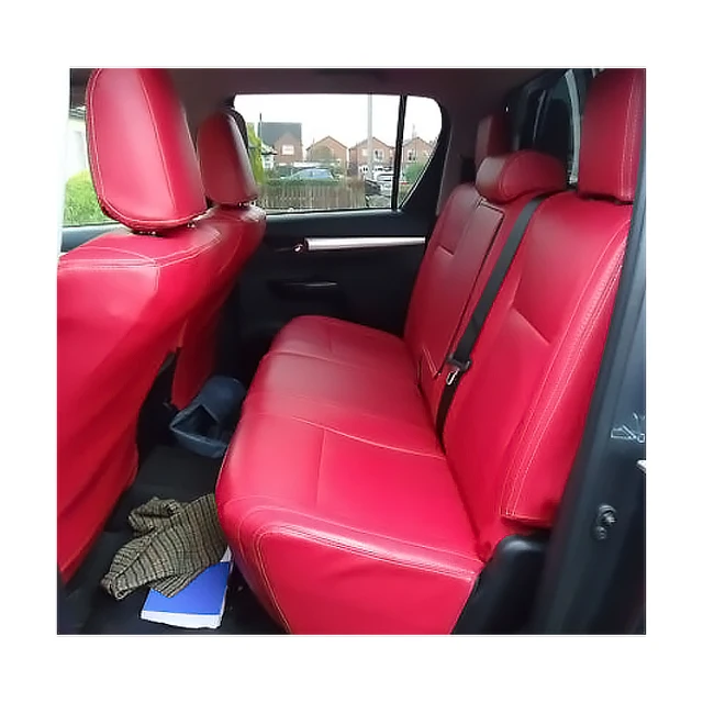 All Season Leather Original Full Set Custom Car Seat Covers for 2015+ Toyota Hilux Car Accessories Interior Decoration