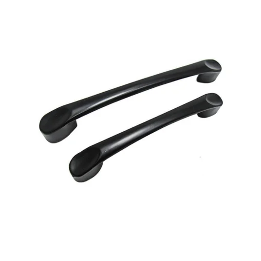 Drawer puller aluminum alloy cabinet modern simple European single hole small puller cabinet black wardrobe door handle