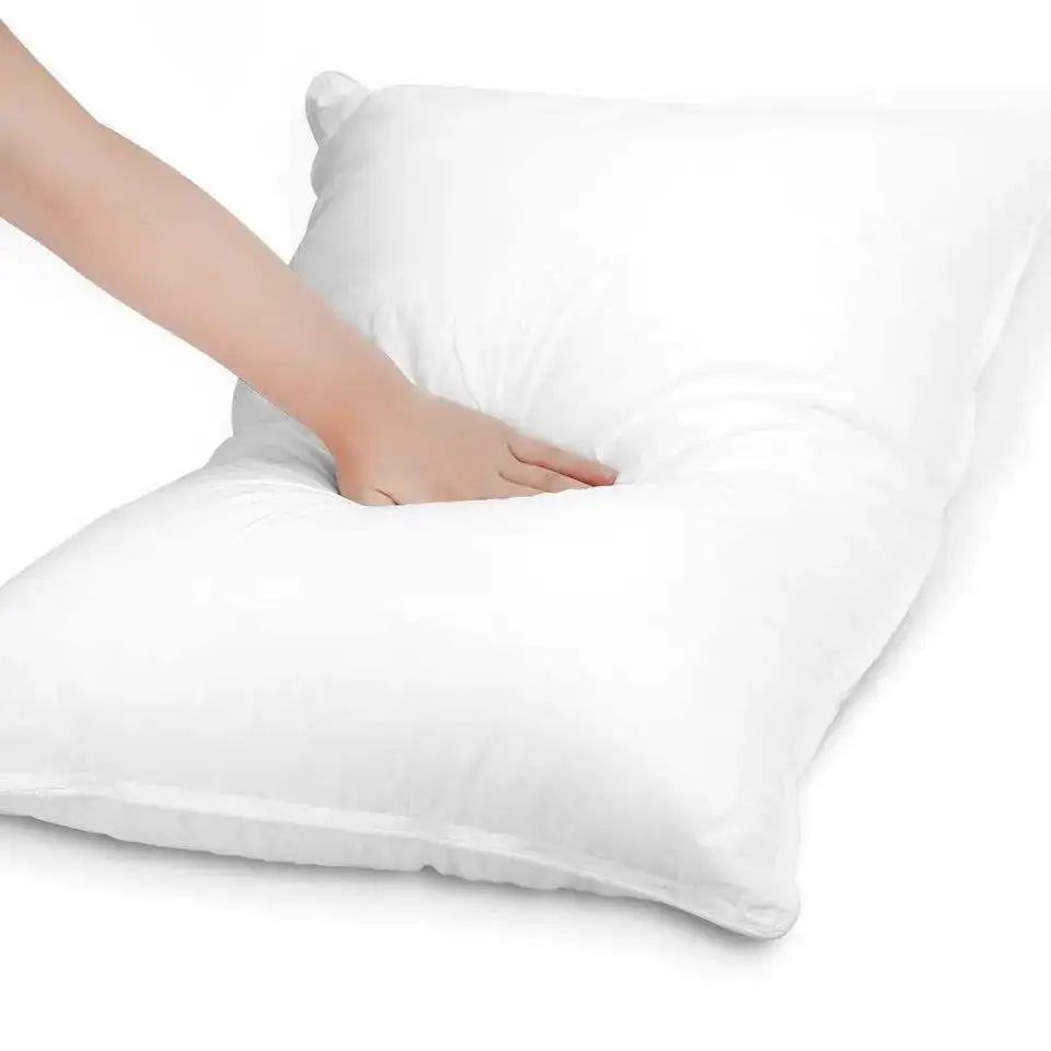 Anti static anti pilling pure cotton feather filled pure white down pillow