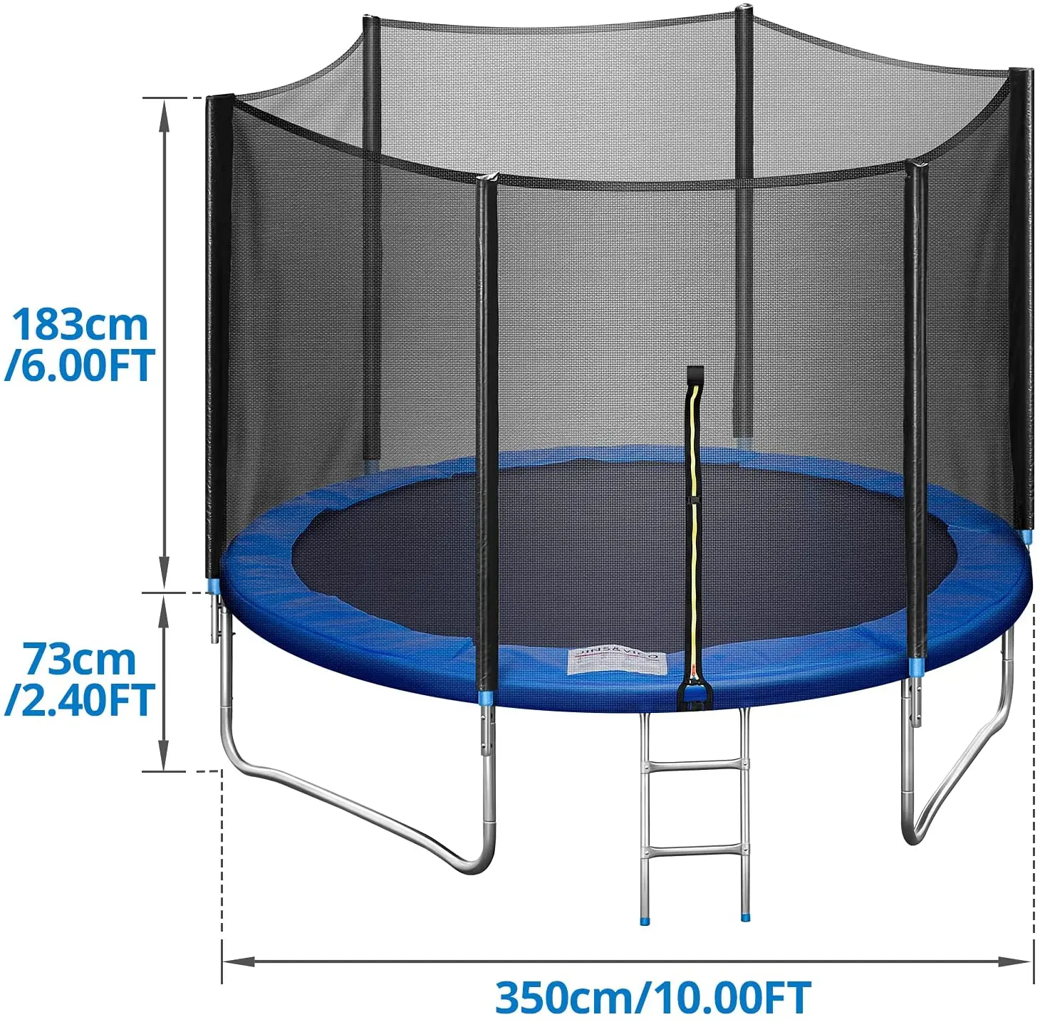 The kids trampoline manufacturers attached rust-resistant and thick spring features the premium elasticity and non-deformation