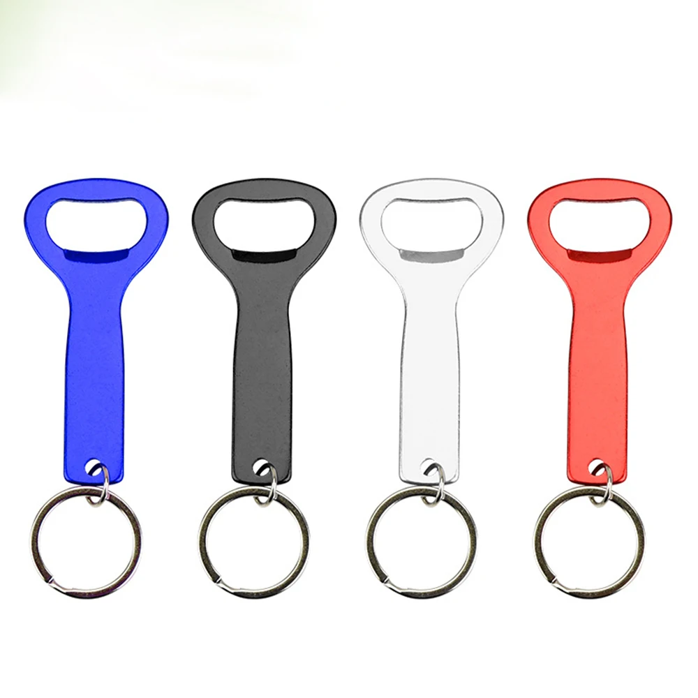 Promotional gift custom logo blank stainless steel key ring beer bottle cap opener cheap metal beer bottle keychain opener