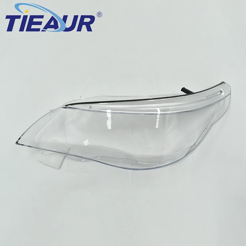 TIEAUR Transparent Plastic Car Headlight Lens Cover for E60 2008-2010  Year