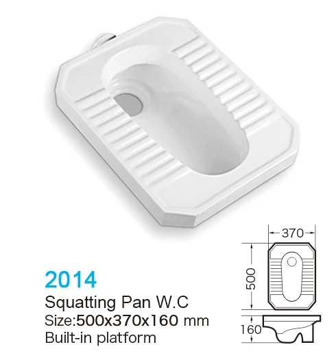 Hot Selling Factory Wholesale Good Quality Sanitary Ware Bathroom White Ceramic Squatting Pan WC Toilet
