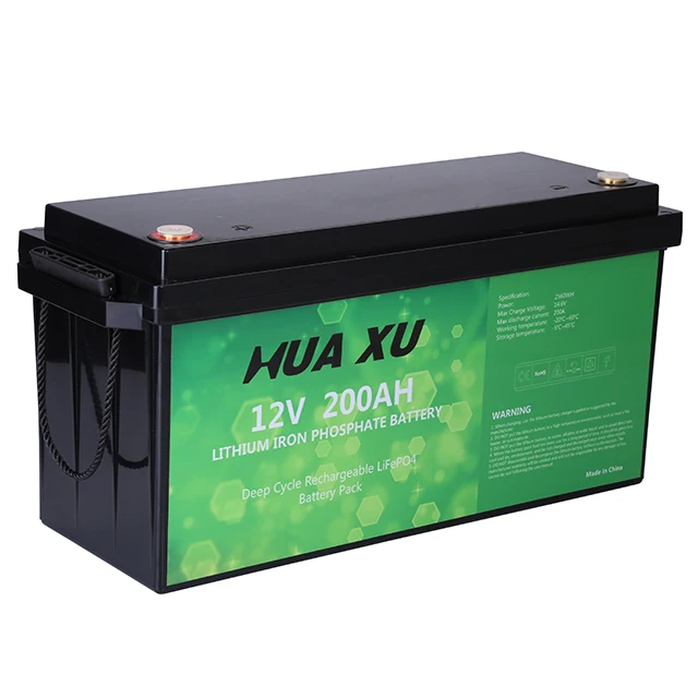 Huaxu OEM 48V 24V 12V Long Life LiFePO4 Rechargeable Li-Ion Storage lifepo4 12v 200ah Lithium Ion Battery LiFePO4 Battery